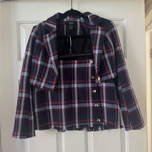 Plaid Two Piece Skirt and Jacket Set